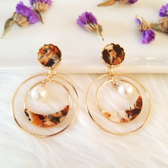 Jewelry - Orange hoop stud earrings Jewelry - Orange hoop stud earrings
